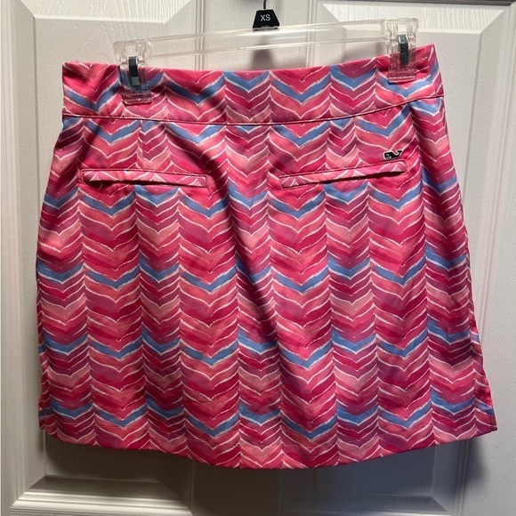 Vineyard Vines | 17 Inch Printed Whale Tail Skort Pink Blue Golf Sz 2 #2R0569 - Picture 3 of 10